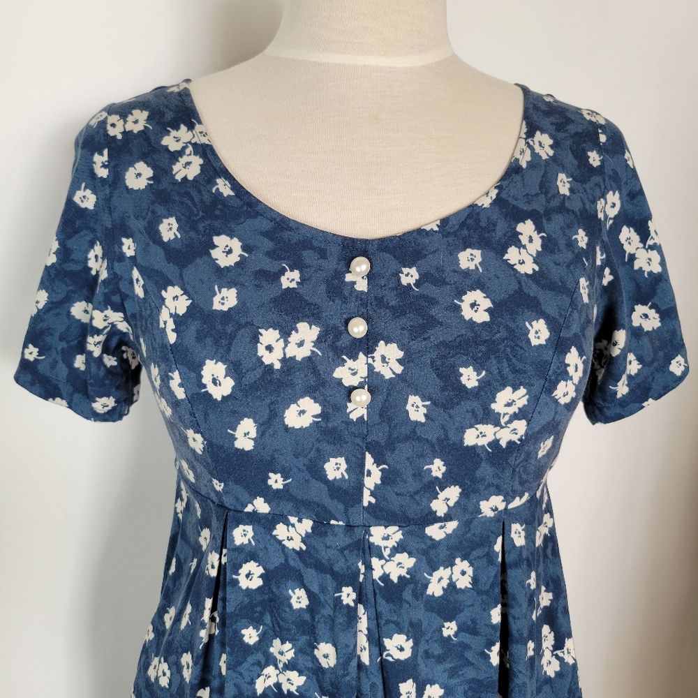 Floral Blue Vintage Jumpsuit